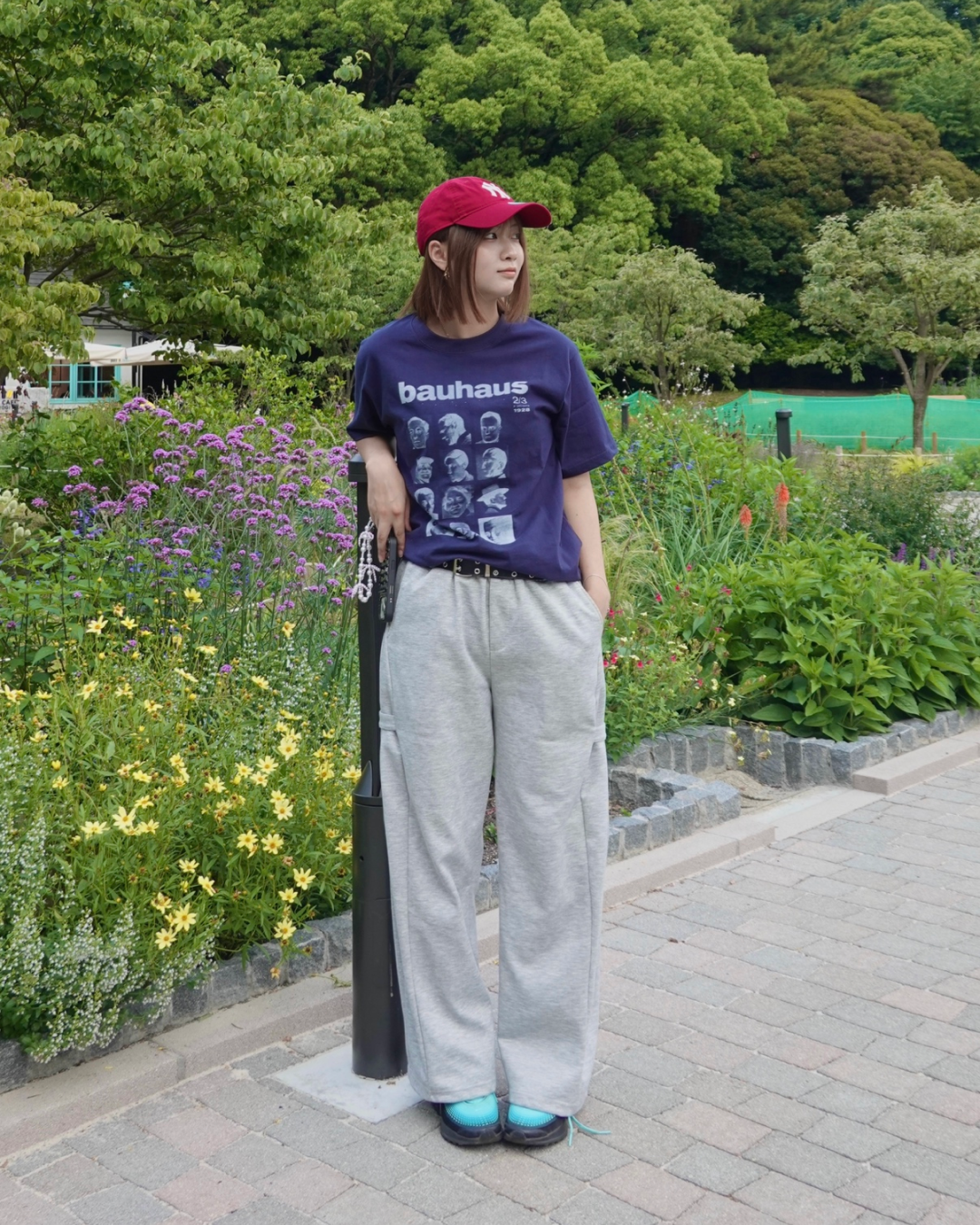 ボタンダウンプリーツスウェットパンツ K3156