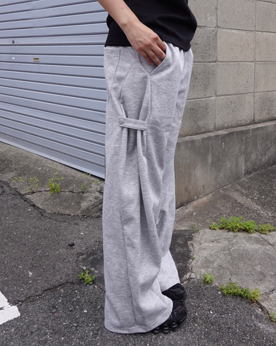 ボタンダウンプリーツスウェットパンツ K3156