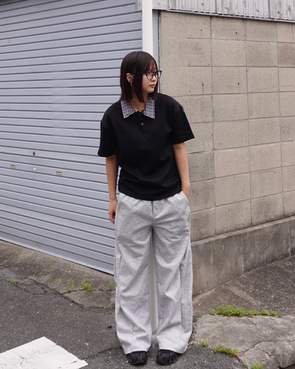 ボタンダウンプリーツスウェットパンツ K3156