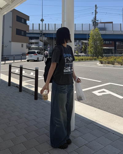 ワイドレッグウォッシュデニム K3171