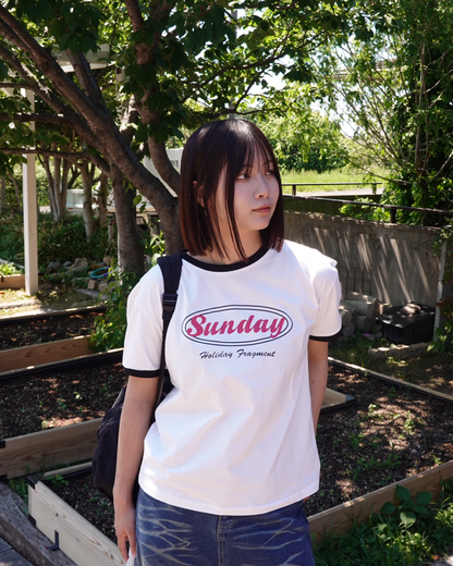 フィットグラフィックリンガーTシャツ K3187
