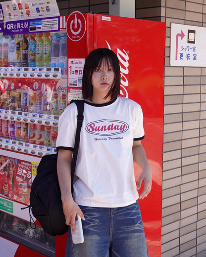 フィットグラフィックリンガーTシャツ K3187