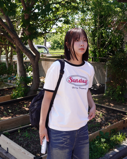 フィットグラフィックリンガーTシャツ K3187