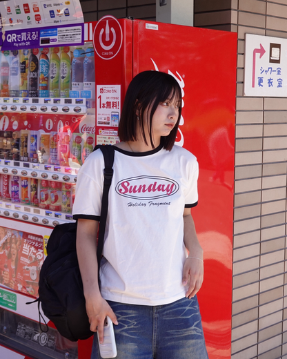 フィットグラフィックリンガーTシャツ K3187