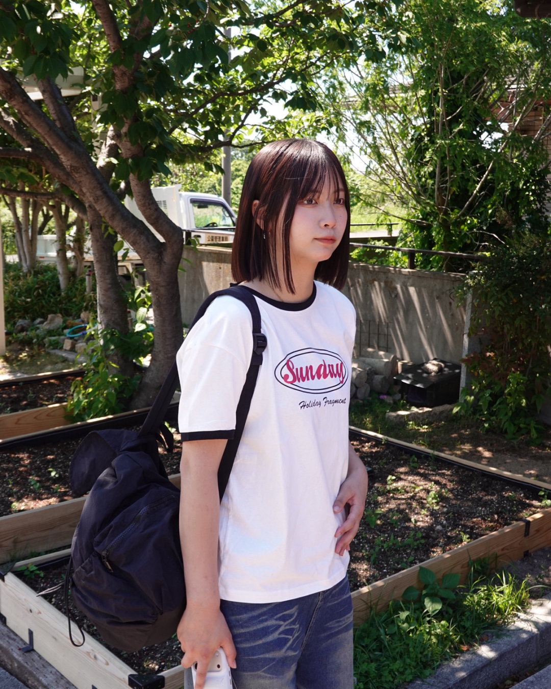 フィットグラフィックリンガーTシャツ K3187