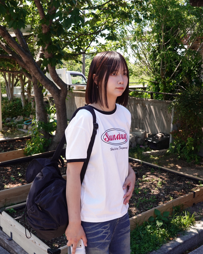 フィットグラフィックリンガーTシャツ K3187