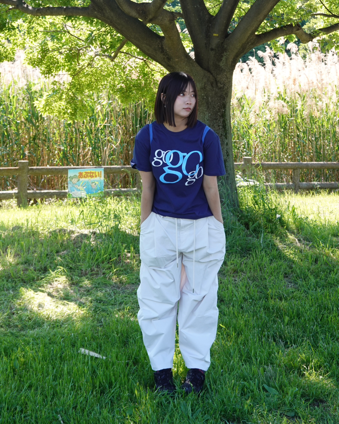 ビッグロゴネイビーTシャツ K3189