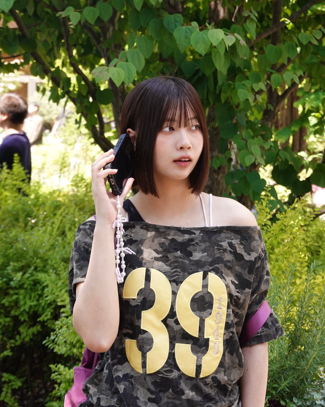 フロントロゴワンショルダーTシャツ K3198