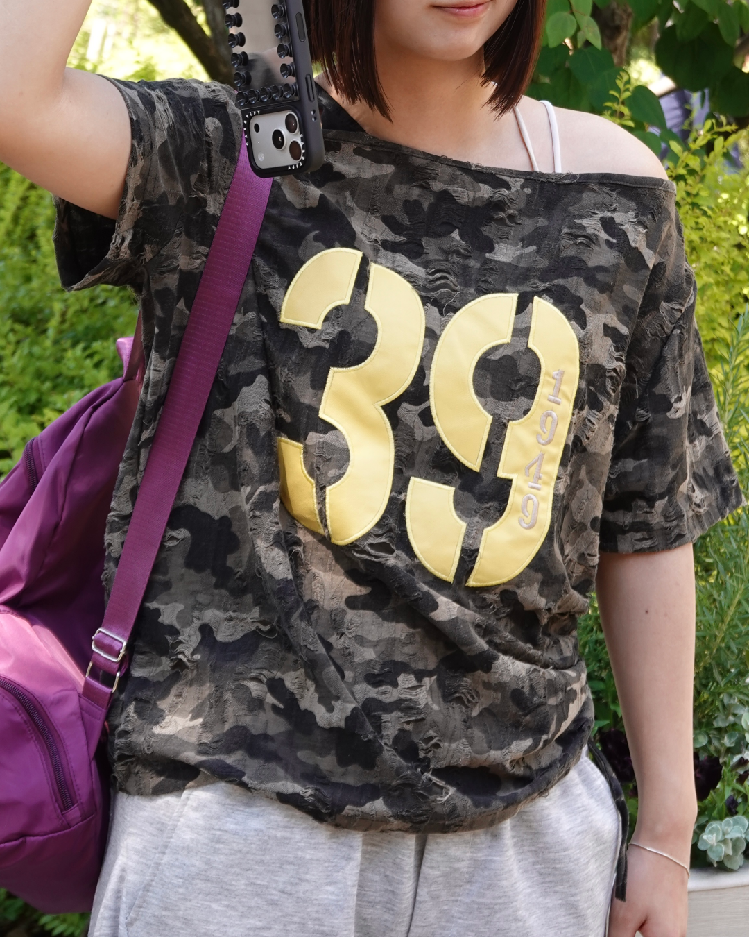 フロントロゴワンショルダーTシャツ K3198