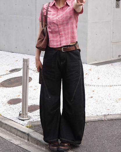 オーバーバルーンデニムパンツ K3215