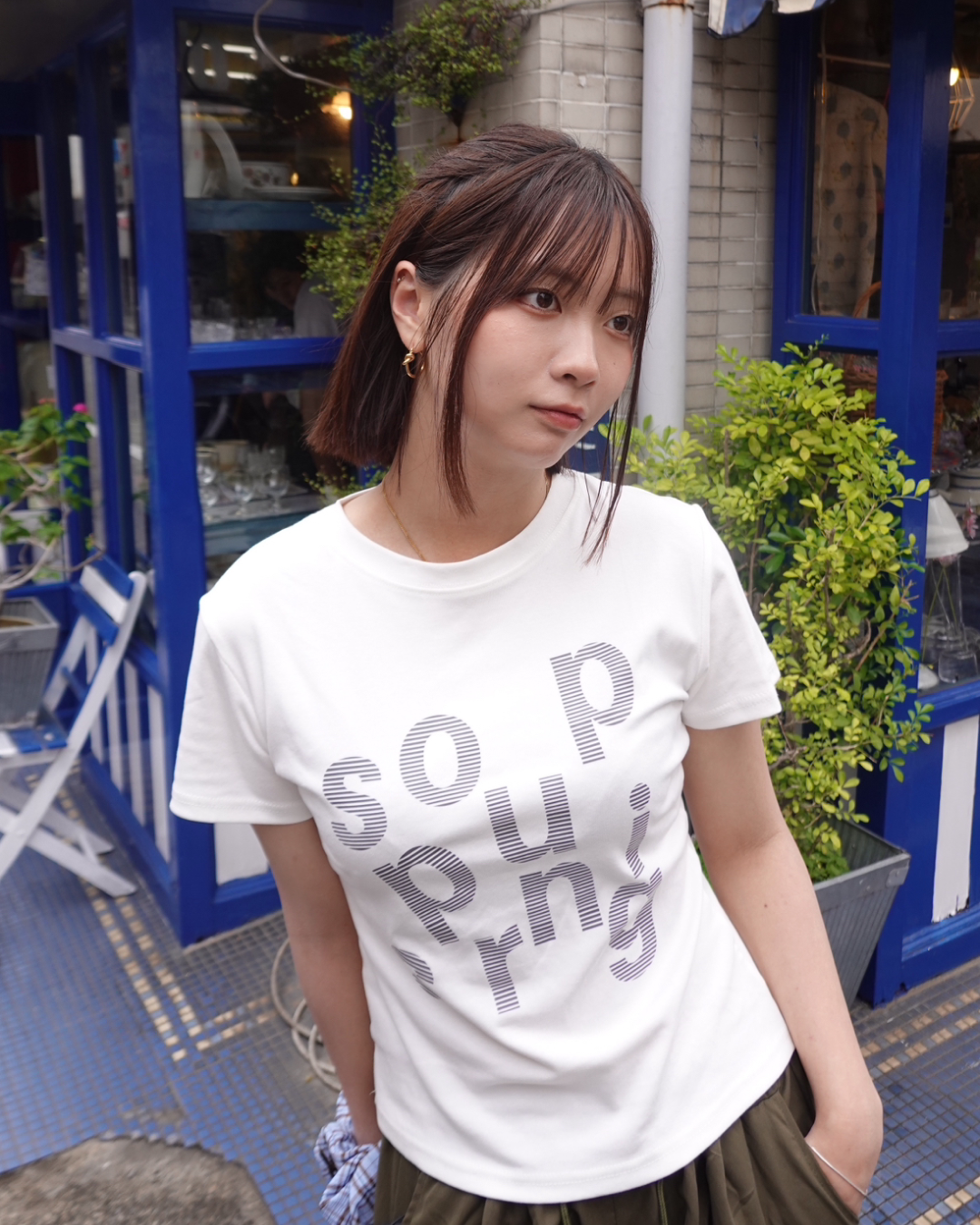 フロントレタープリントTシャツ K3230