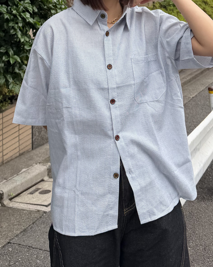 エアリーブルーストライプシャツ K3242