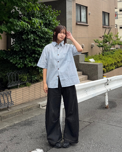 エアリーブルーストライプシャツ K3242
