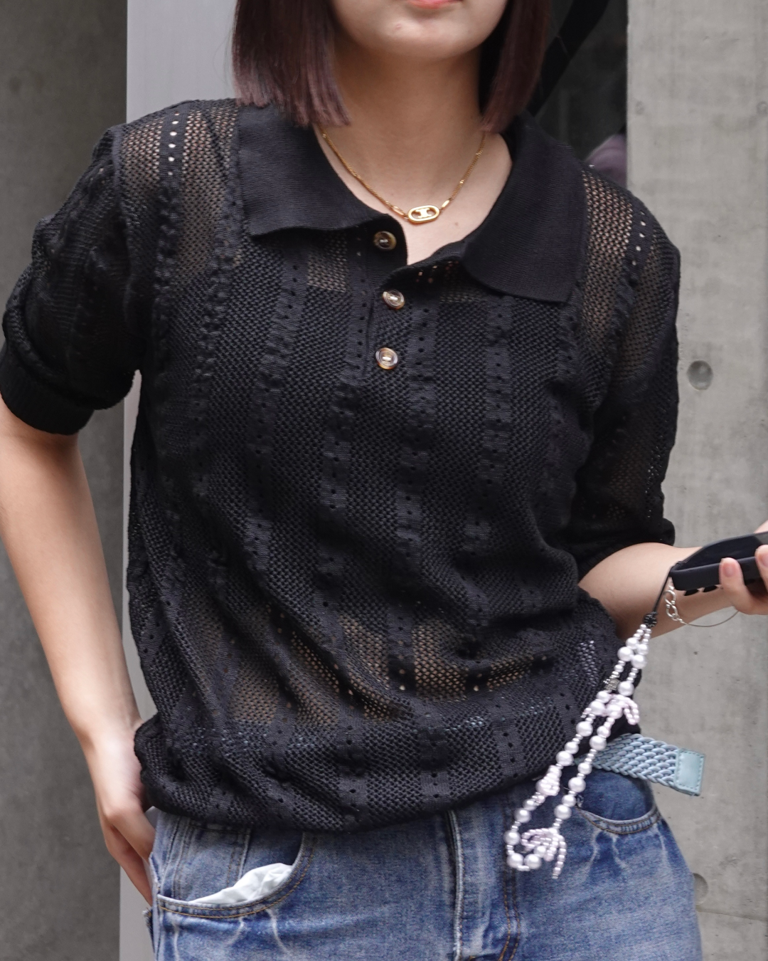 メッシュデザインポロT K3250