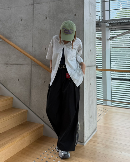 ダブルタックワイドスラックスパンツ K3274