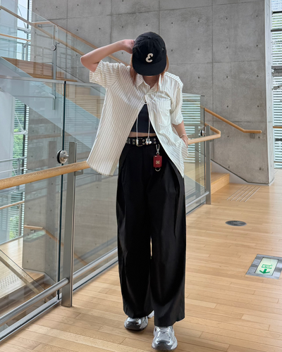 ダブルタックワイドスラックスパンツ K3274