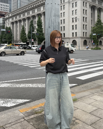 ハンドステッチポロネックTシャツ K3290