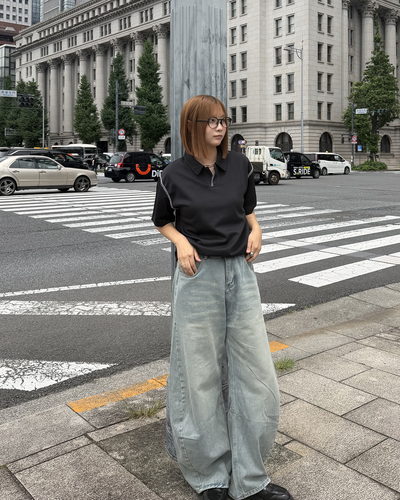 ハンドステッチポロネックTシャツ K3290