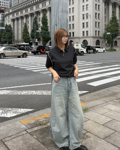 ハンドステッチポロネックTシャツ K3290