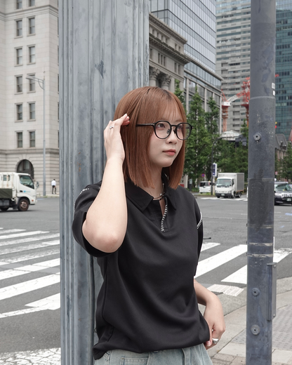 ハンドステッチポロネックTシャツ K3290