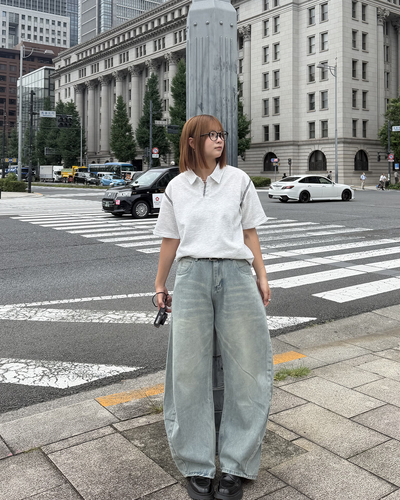 ハンドステッチポロネックTシャツ K3290