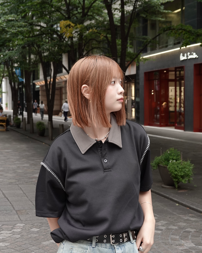 バイカラーポイントステッチポロシャツ K3291