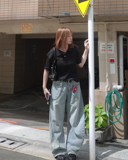スリムフィットニットポロ K3305