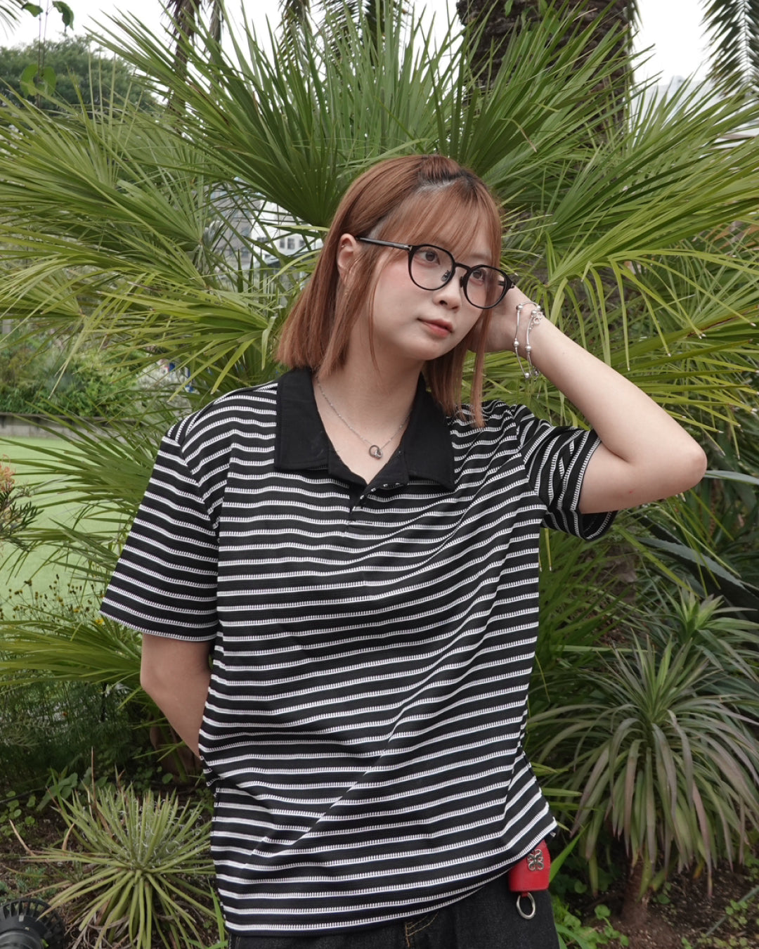 バイカラーボーダーポロ K3324