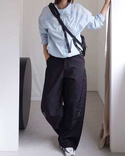 【再販】スタッズデザインワイドパンツ K0374