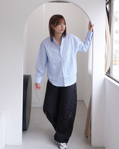 【再販】スタッズデザインワイドパンツ K0374