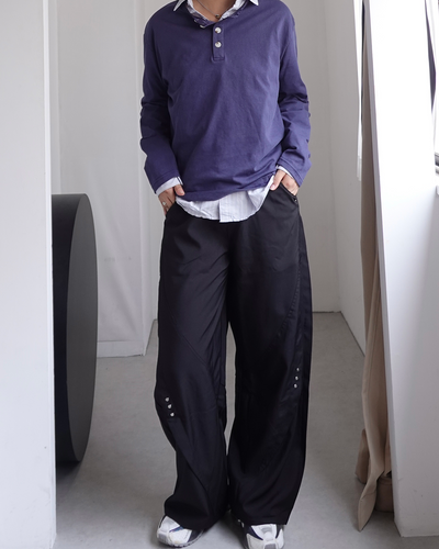 【再販】スタッズデザインワイドパンツ K0374