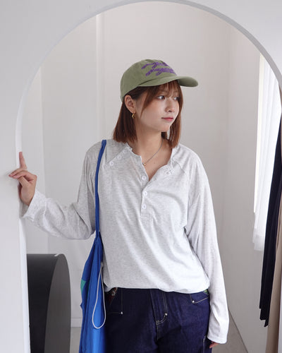 斜めボタンカジュアルサーマルロンT K3333