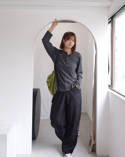 斜めボタンカジュアルサーマルロンT K3333
