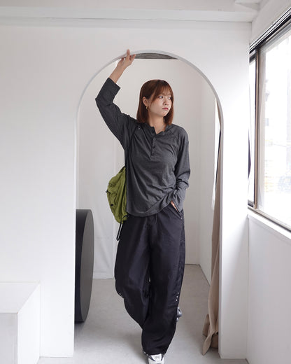 斜めボタンカジュアルサーマルロンT K3333
