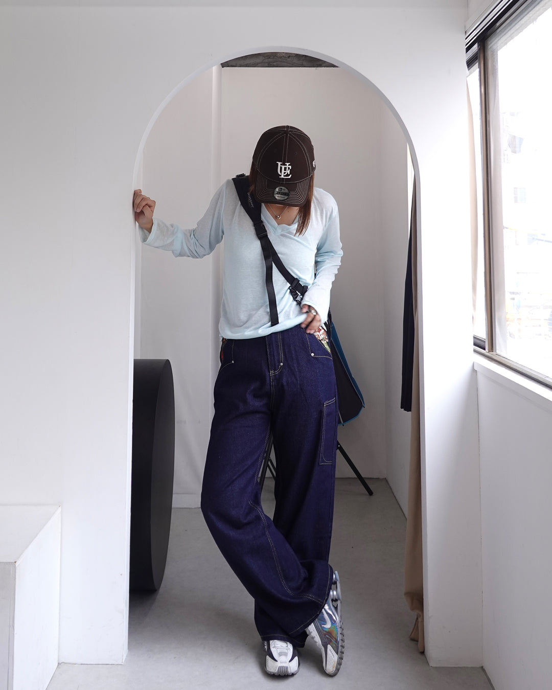VネックシースルーロンT K3336