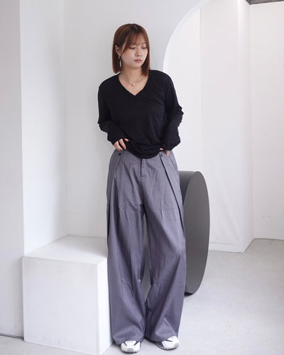 VネックシースルーロンT K3336