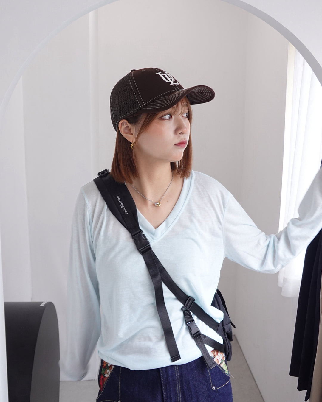 VネックシースルーロンT K3336