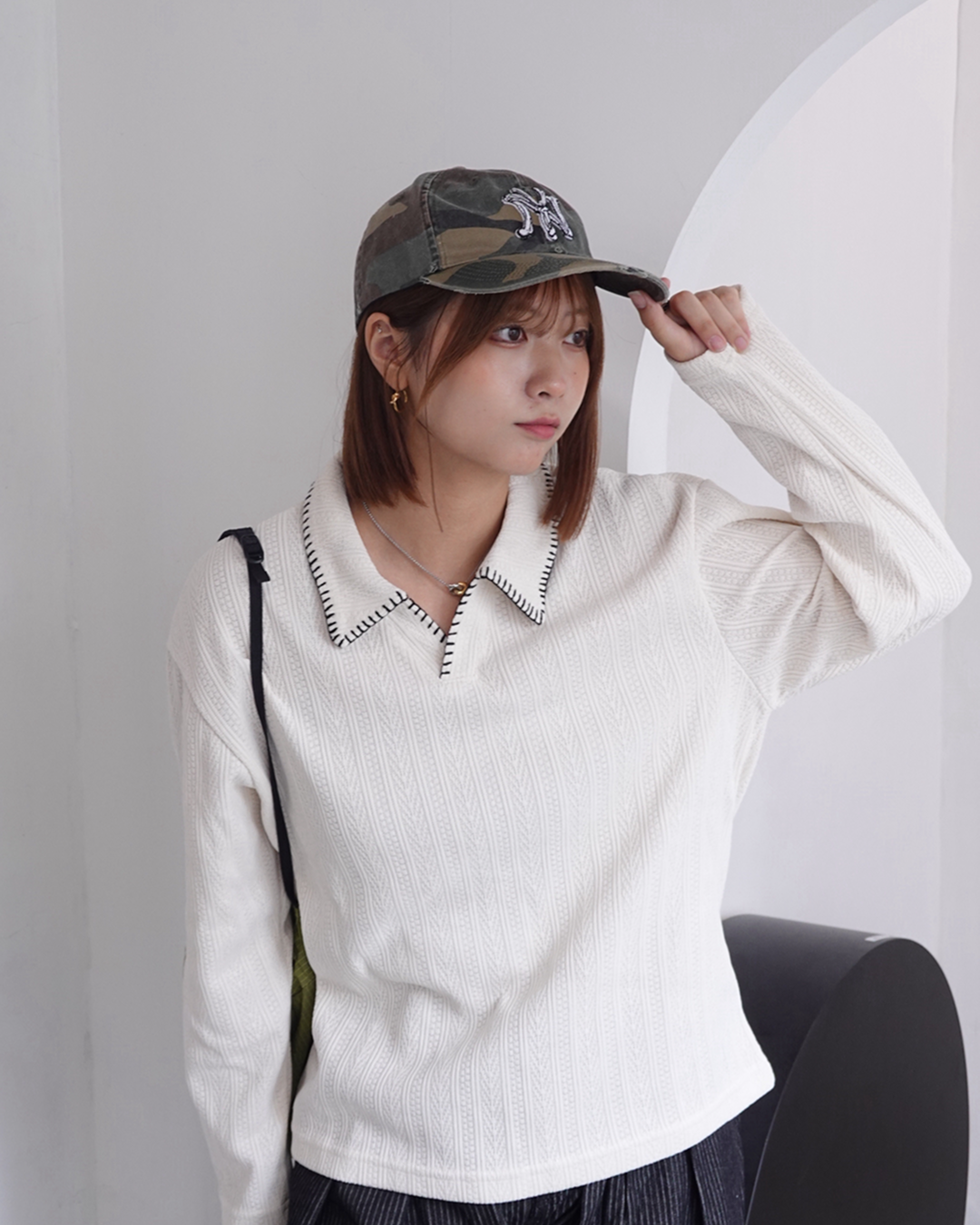 ハンドステッチポロシャツ K3356