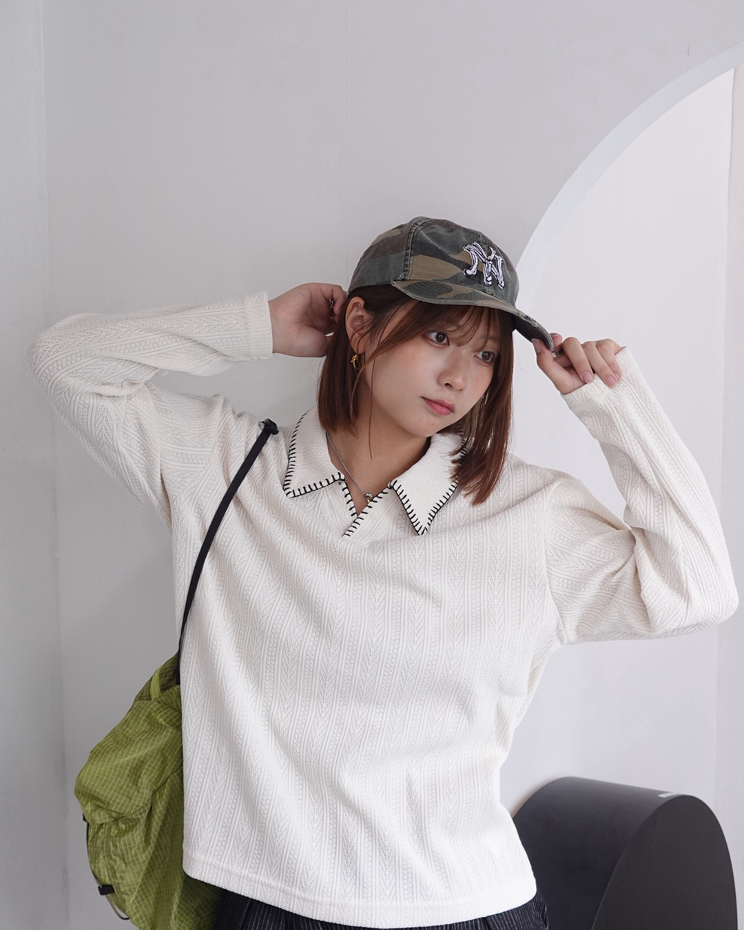 ハンドステッチポロシャツ K3356