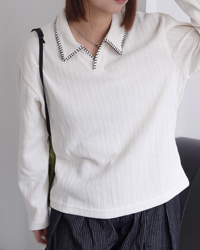 ハンドステッチポロシャツ K3356