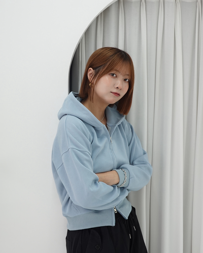 カラーフードジップパーカー K3399