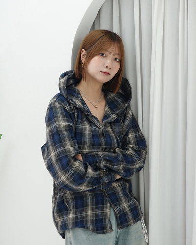 カジュアルチェックシャツ K3444