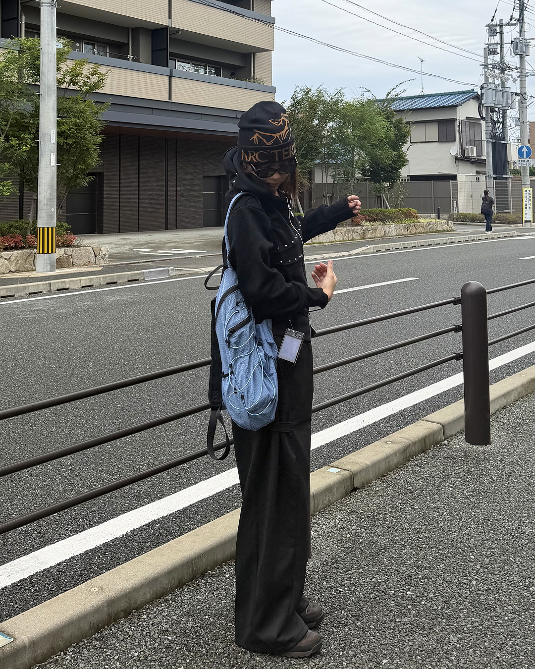 スタッズラインダブルジップパーカー K3583