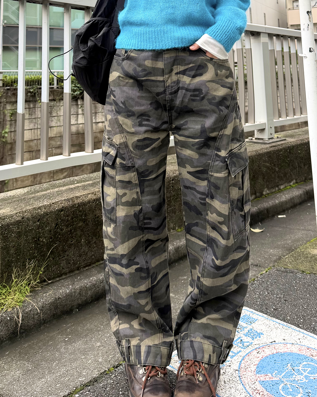 カモフラミリタリーワイドパンツ K3559