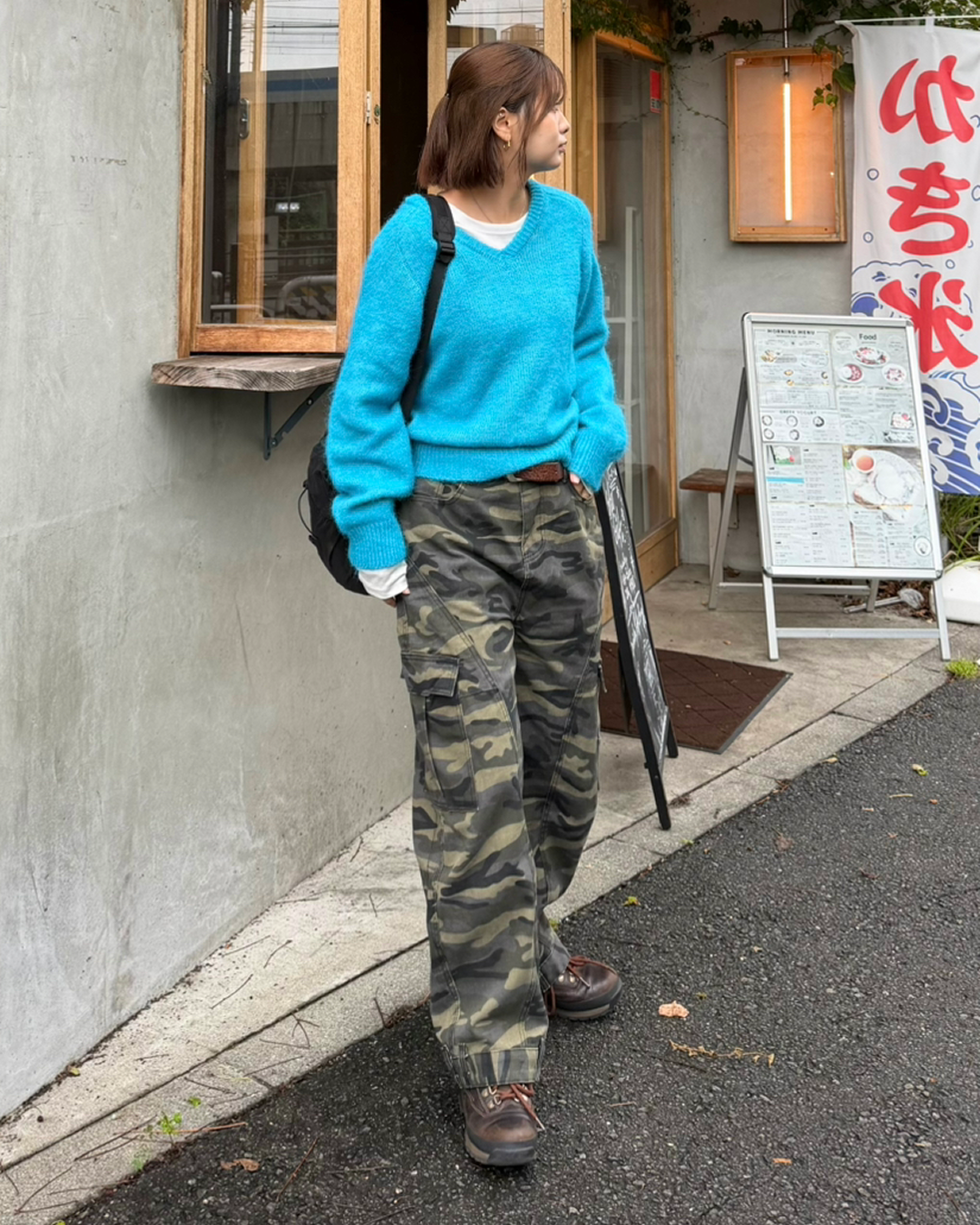カモフラミリタリーワイドパンツ K3559