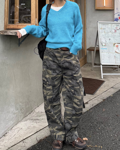 カモフラミリタリーワイドパンツ K3559
