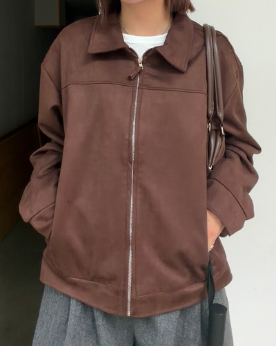 スエードライクジップアップジャケット K3651