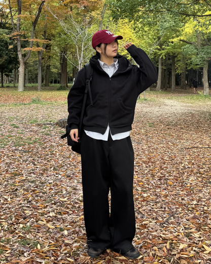 【即納】スタンドカラーフードパーカー K5013