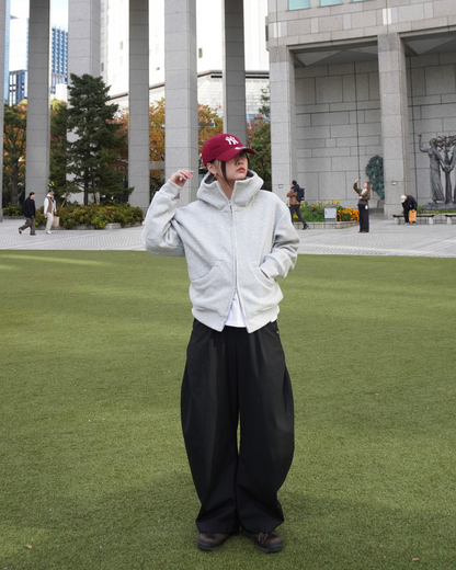 【即納】スタンドカラーフードパーカー K5013