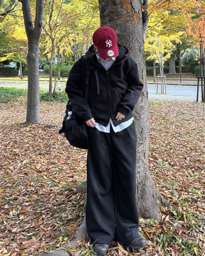 【即納】スタンドカラーフードパーカー K5013